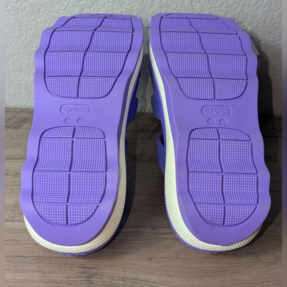 Crocs Mega Crush Triple Strap Platform Sandals Women's 8 Purple - Picture 9 of 13